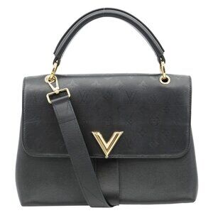 Louis Vuitton  Very One Handle Monogram Leather Shoulder Bag Black